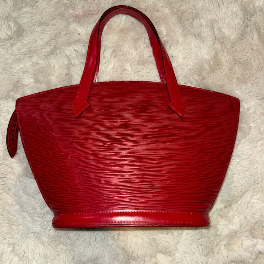 Authentic Louis Vuitton Castilian Red Epi Saint Jacques PM